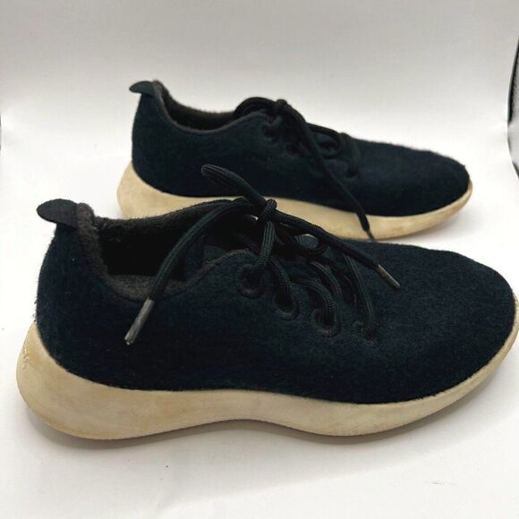 Allbirds Smallbirds Black Wool Runners Size 1 - Picture 4 of 6